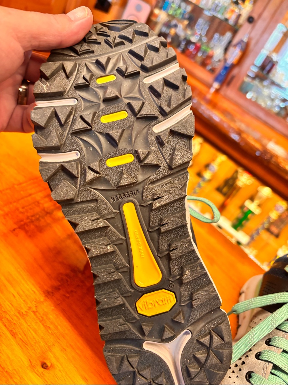 Woman’s Danner Trail 2650 Suede Hiking Sneakers in Gray & Teal - Picture 12 of 13